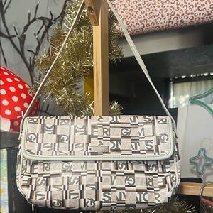 Salvatore Ferragamo White and Brown Shoulder Bag